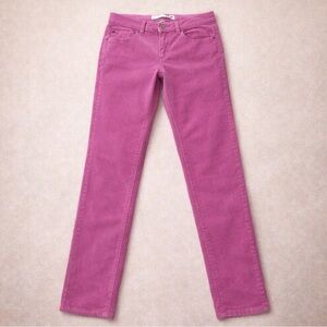 Joe Fresh Corduroy Pants Womens Low Rise Slim Straight Leg Pockets Pink 29x30